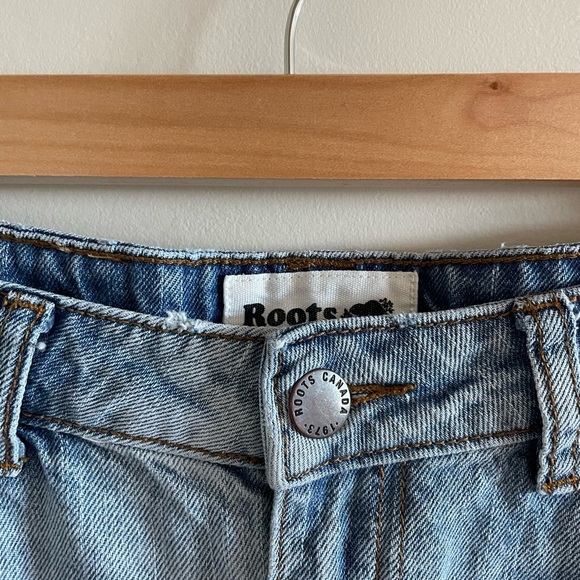 Roots 100% Cotton Rigid Denim Straight Leg Jeans Size 24 - Picture 6 of 8